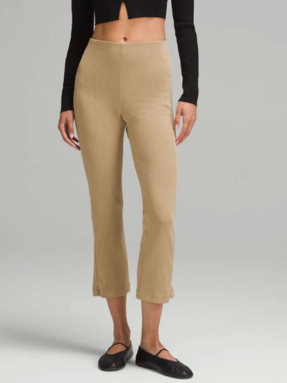 Lululemon Ribbed Softstreme Zip Leg HR Crop 25"